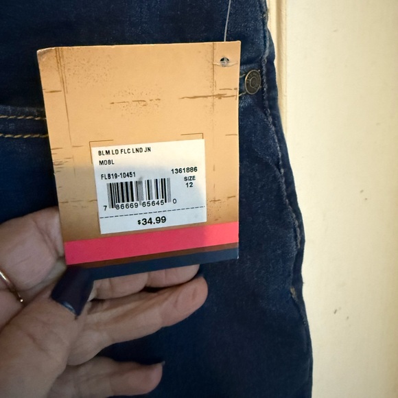 NWT Women's Blue Mountain 5-pocket flannel-lined jeans - Picture 3 of 5